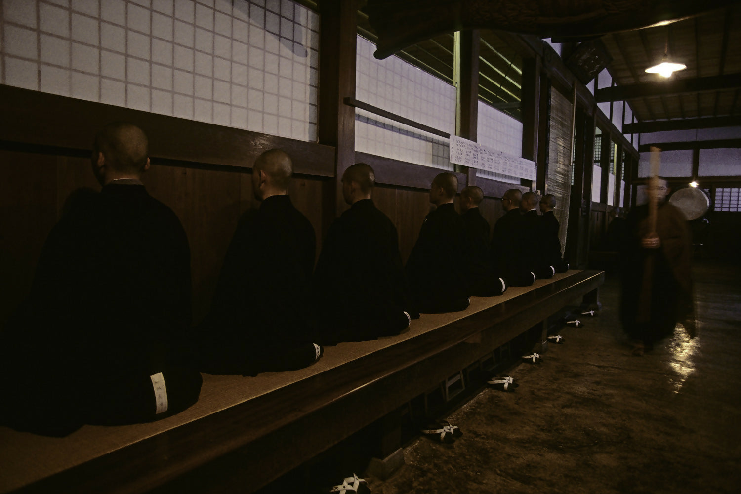 Figurative Photography Monks practicing zazen meditation, Elheiji Temple, Japan Peter Essick