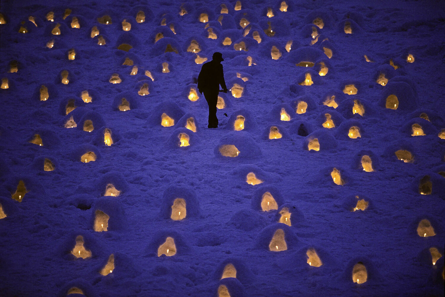 Landscape Photography Yokote Kamakura Festival, shrines to gods for good rice harvest, Japan Peter Essick