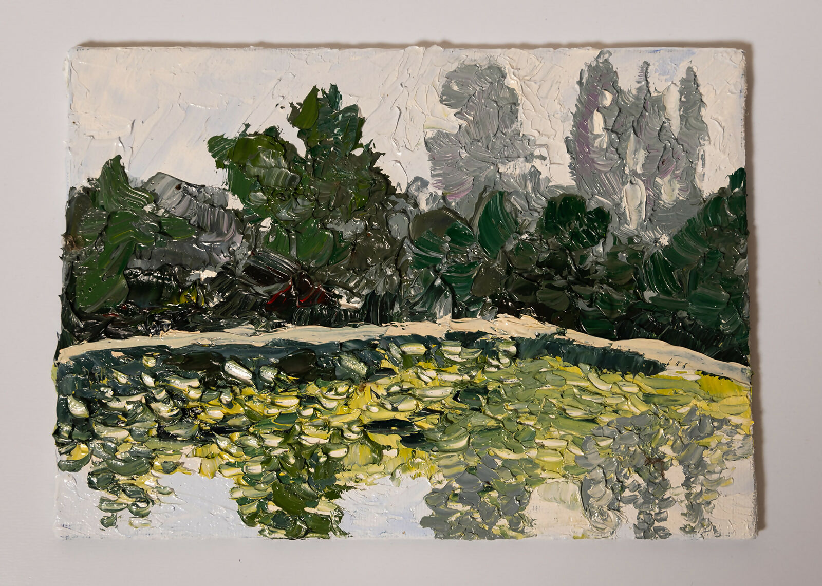 Art Landscape Oil Painting Lower Arroyo Park, Reflection Pool Michelle Lynn Jacobson