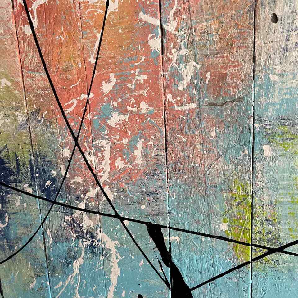 'AMBROSIA SALAD' - Large Original Abstract Art Painting.