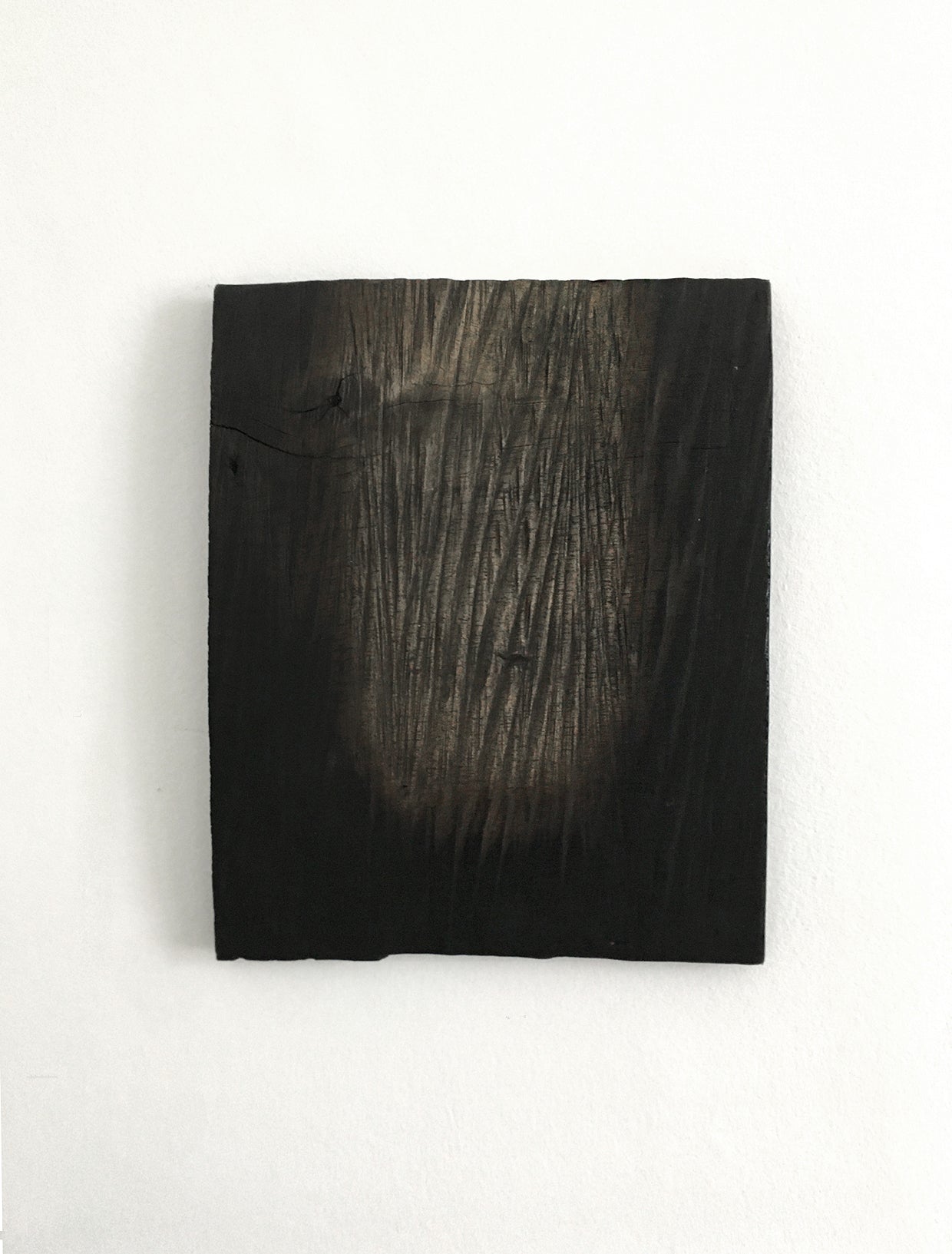 Oil 'SUSURRATION (IV)' - Carbon, Walnut Ink on Walnut, and Ultra-Black Resin Richard Devereux