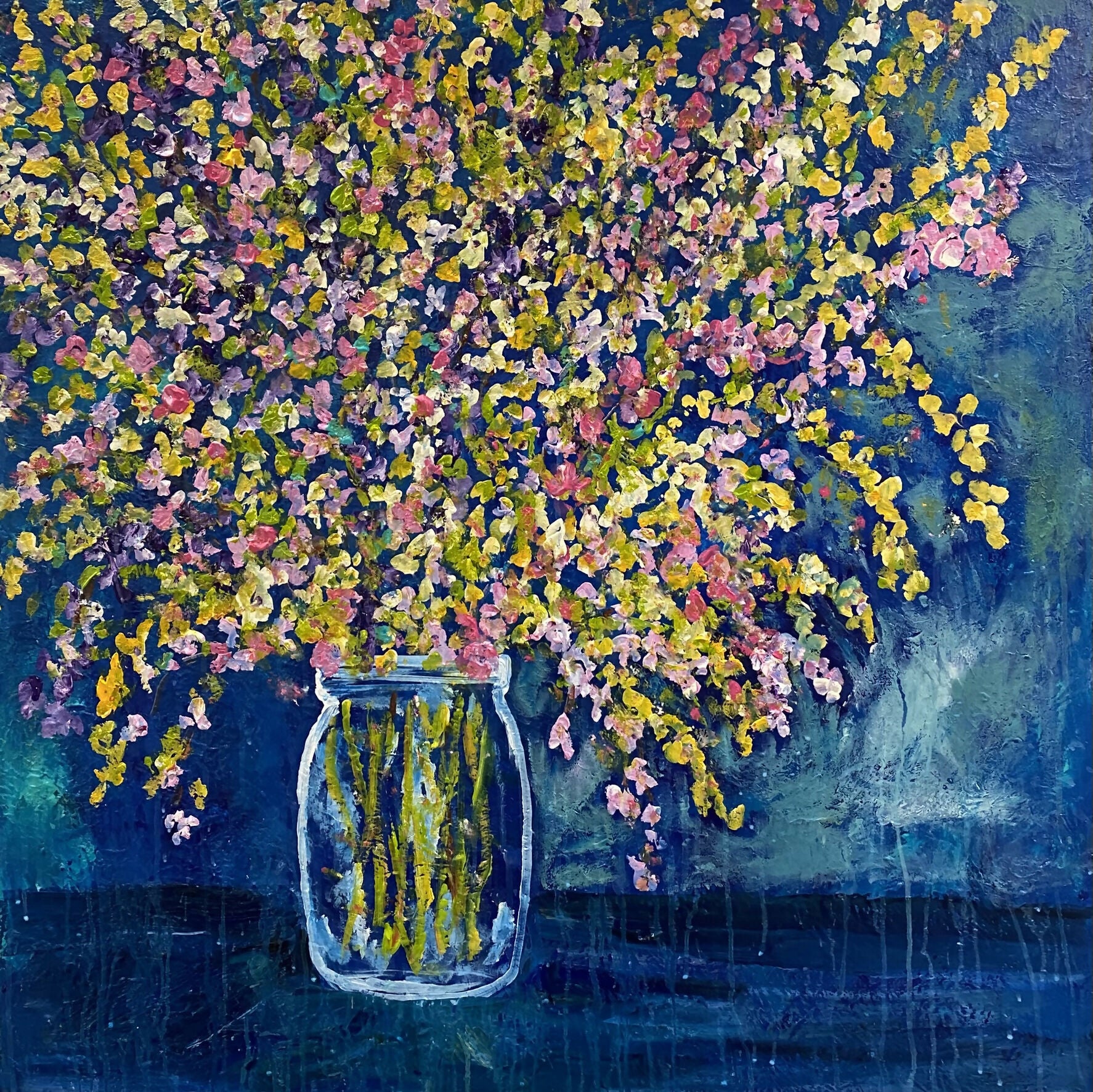 Acrylic Painting Joy In Blooms Catherine Cameron