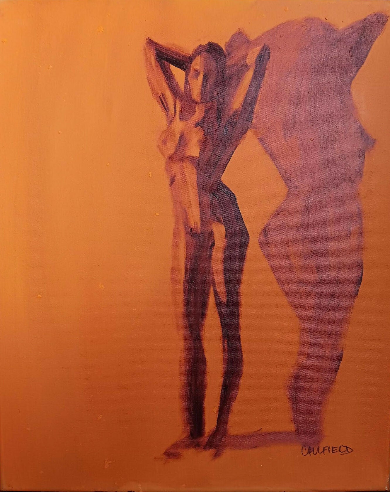 Art Figurative Oil Painting Nude Shadow Heather Caulfield