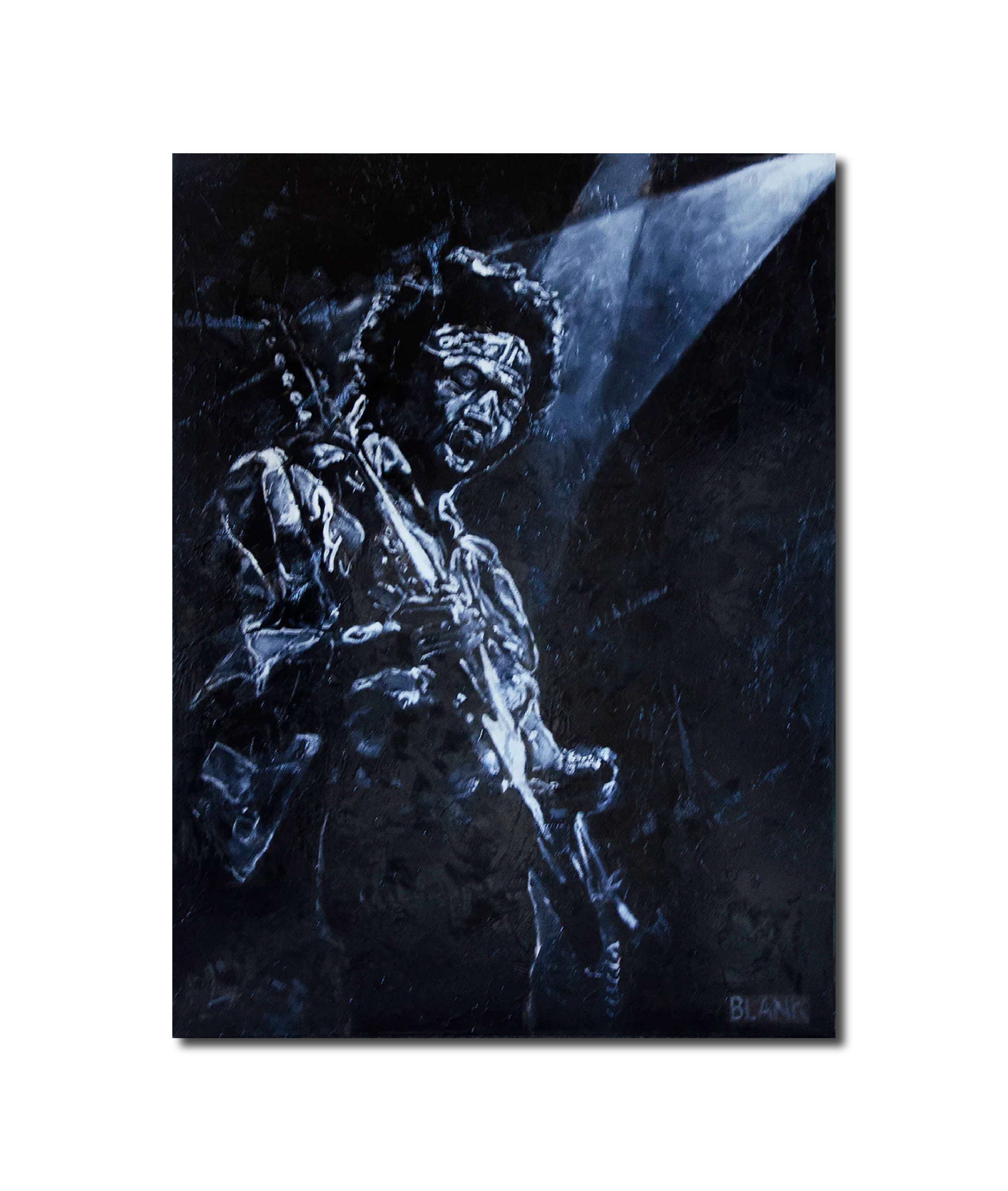 Oil 'JIMI IN BLACK' - Oil Jerry Blank