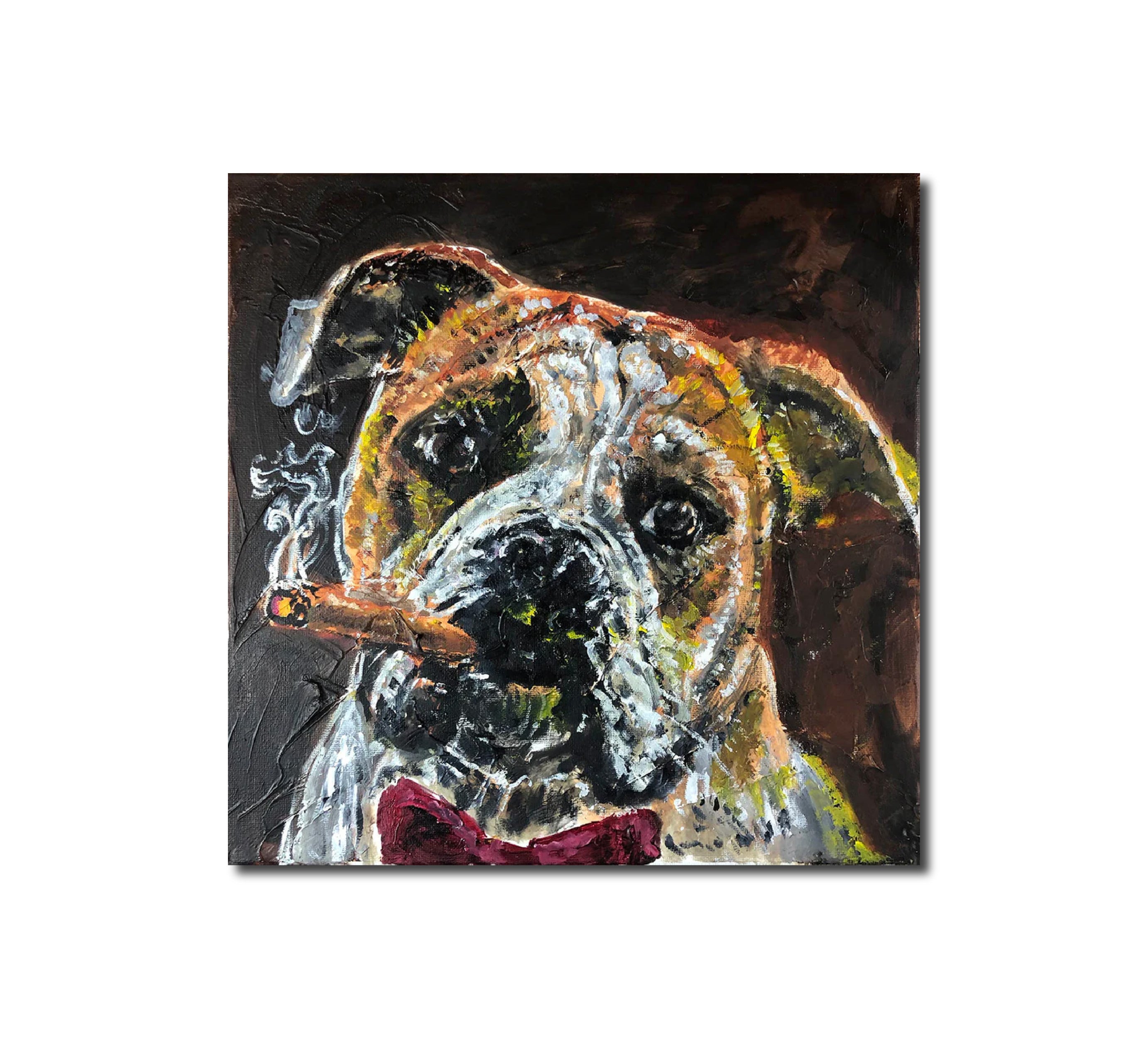 Oil 'CHURCHILL POOCH' - Oil Jerry Blank