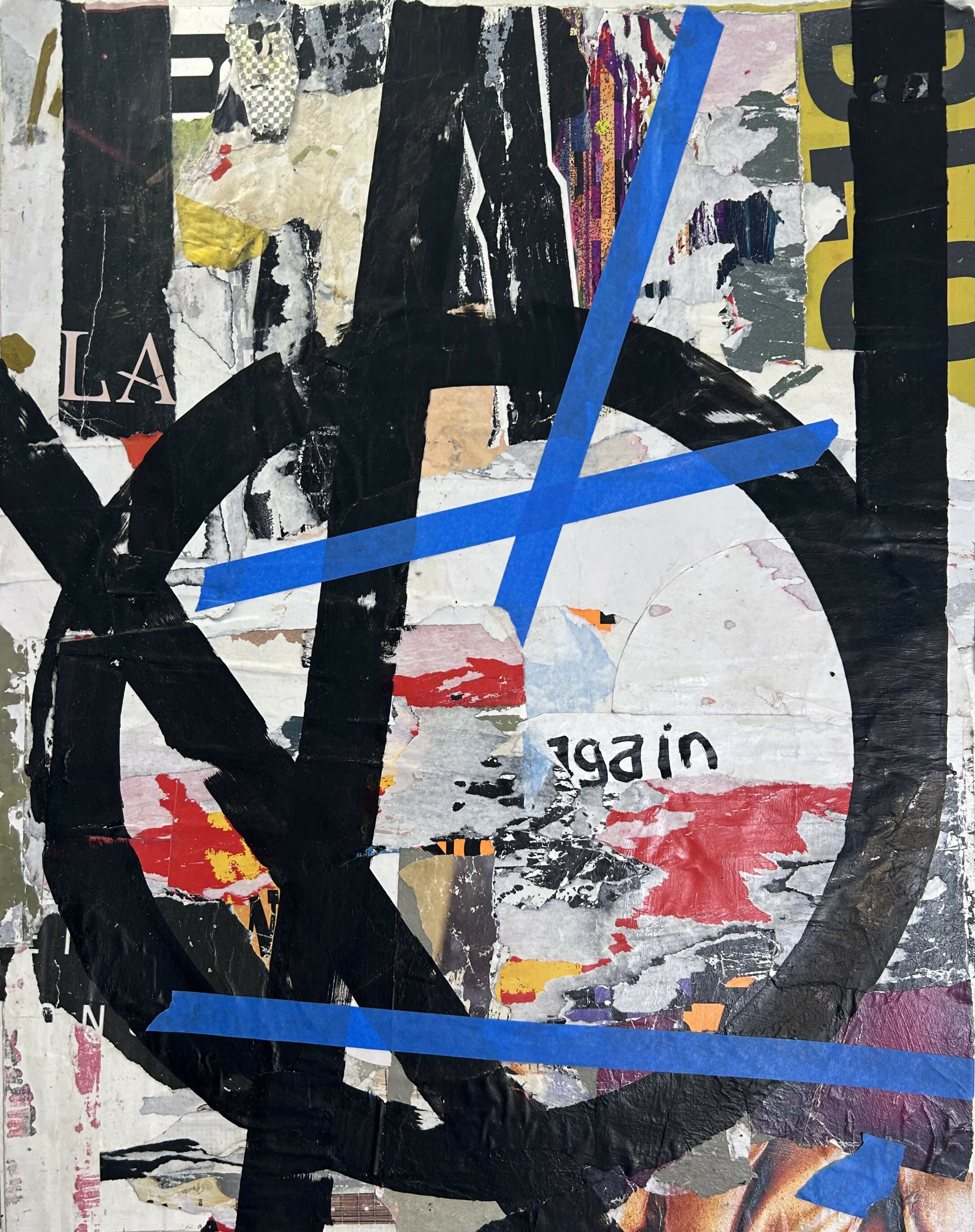 Abstract Acrylic Collage Contemporary Expressionist Mixed Media Painting You're the Right Kind of Sinner cody bayne